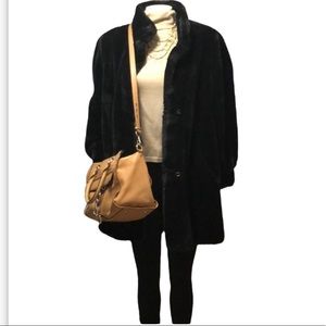 St. John reversible faux fur jacket coat